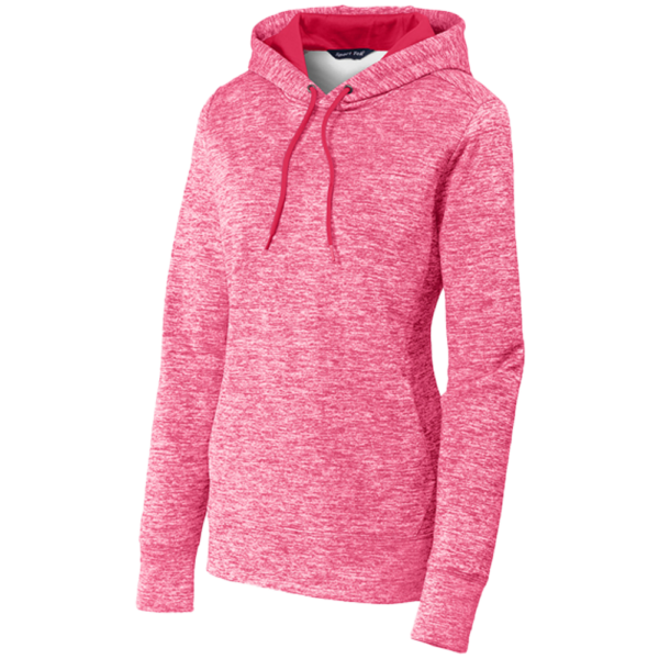 LST225 Sport-Tek Women's PosiCharge Electric Heather Fleece Hooded Pullover