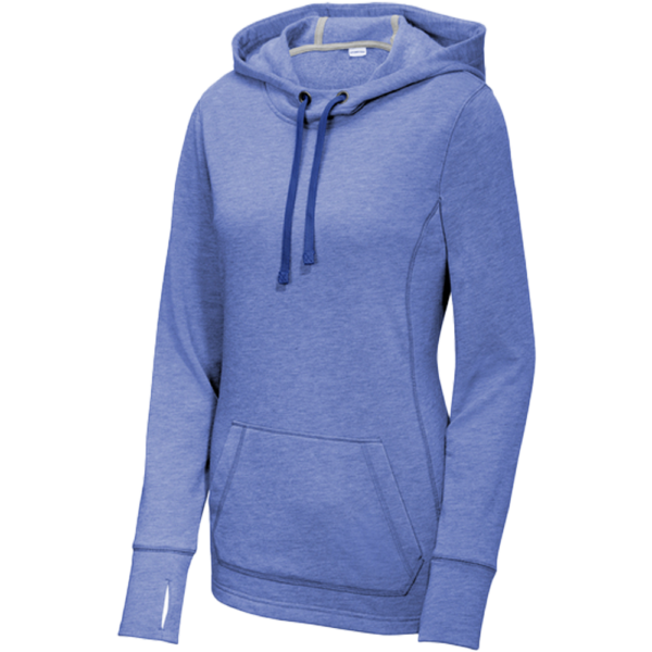 LST296 Sport-Tek Women's PosiCharge Tri-Blend Wicking Fleece Hooded Pullover