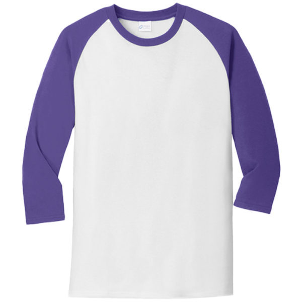 PC55RS Port & Company Core Blend 3-4-Sleeve Raglan Tee