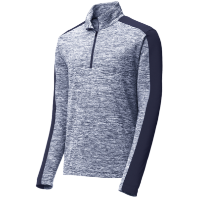 ST397 Sport-Tek PosiCharge Electric Heather Colorblock 1-4-Zip Pullover