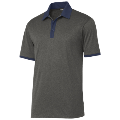 ST667 Sport-Tek Heather Contender Contrast Polo