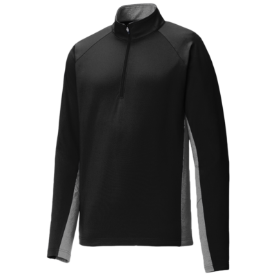 ST854 Sport-Tek Sport-Wick Stretch Contrast 1-2-Zip Pullover