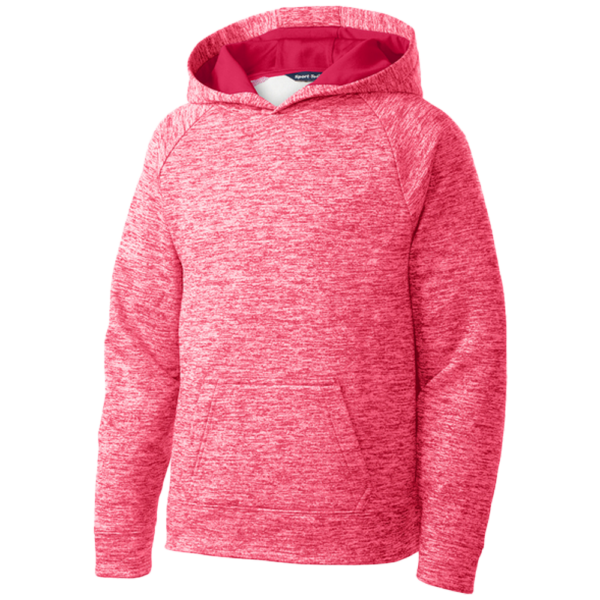 YST225 Sport-Tek Youth PosiCharge Electric Heather Fleece Hooded Pullover