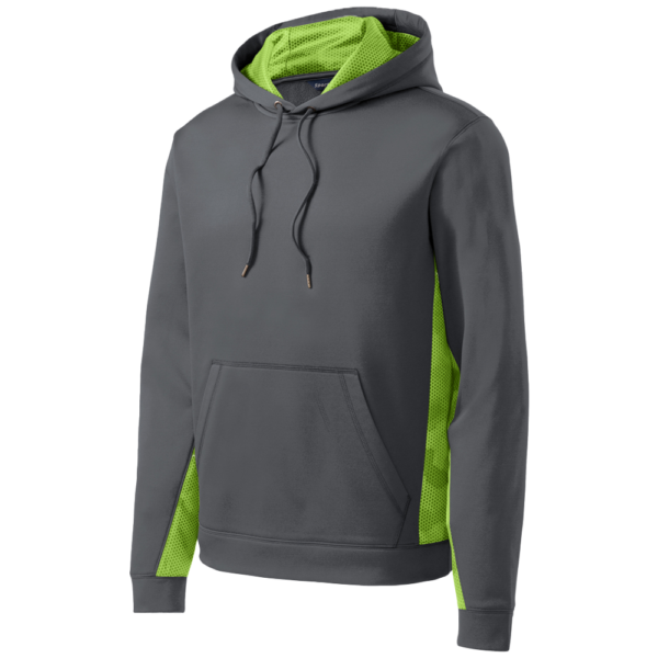 YST239 Sport-Tek Youth Sport-Wick CamoHex Fleece Colorblock Hooded Pullover