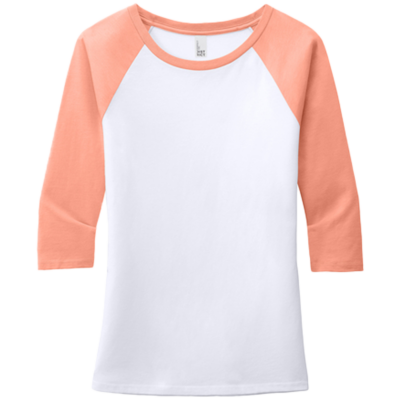 DM136L District Women's Perfect Tri 3-4-Sleeve Raglan