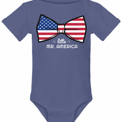 LITTLE MR AMERICA - Rabbit Skins - Infant Baby Rib Bodysuit - 4400