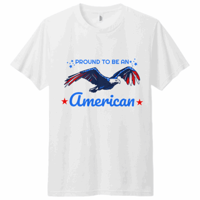 PROUD TO BE AN AMERICAN- 2001CVC American Apparel Unisex CVC Tee