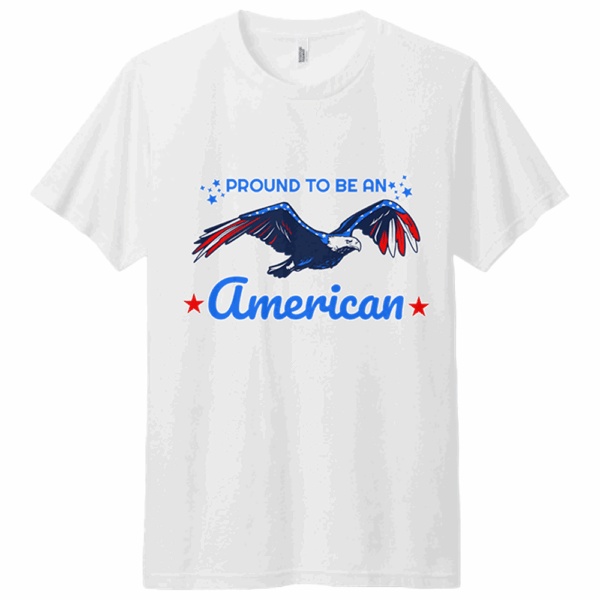 PROUD TO BE AN AMERICAN- 2001CVC American Apparel Unisex CVC Tee