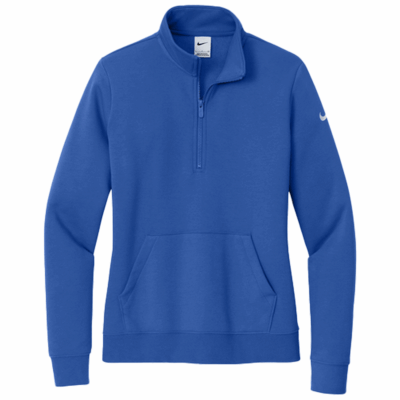 NKDX6720 Nike Women's Club Fleece Sleeve Swoosh 1-2-Zip