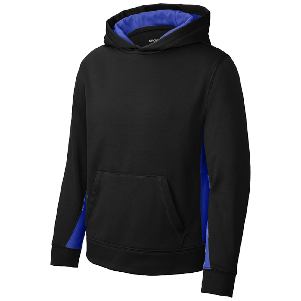 Youth Sport-Wick Fleece Colorblock Hooded Pullover